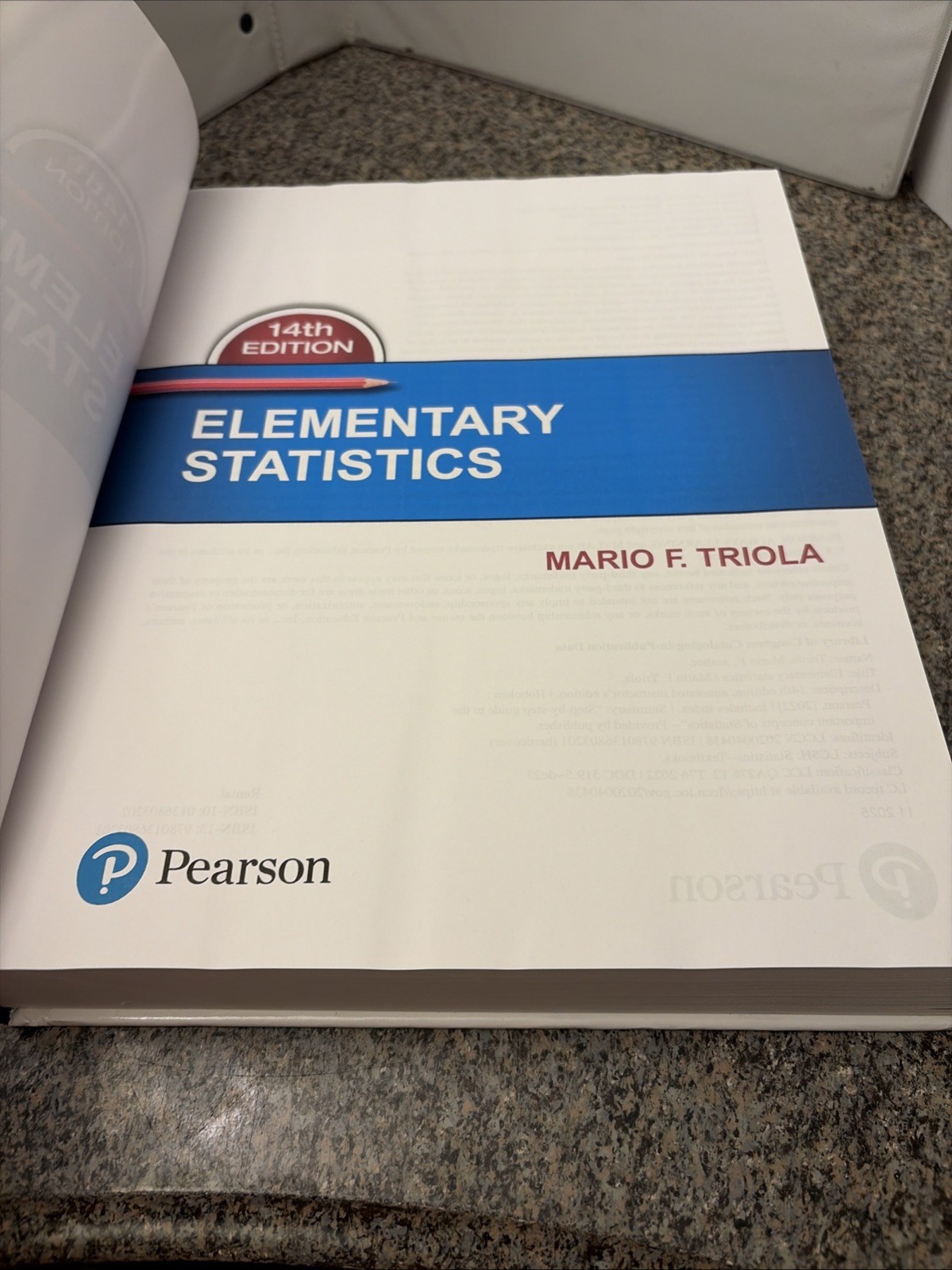 Elementary Statistics, 14E by Mario F. Triola (2021, Hardcover)