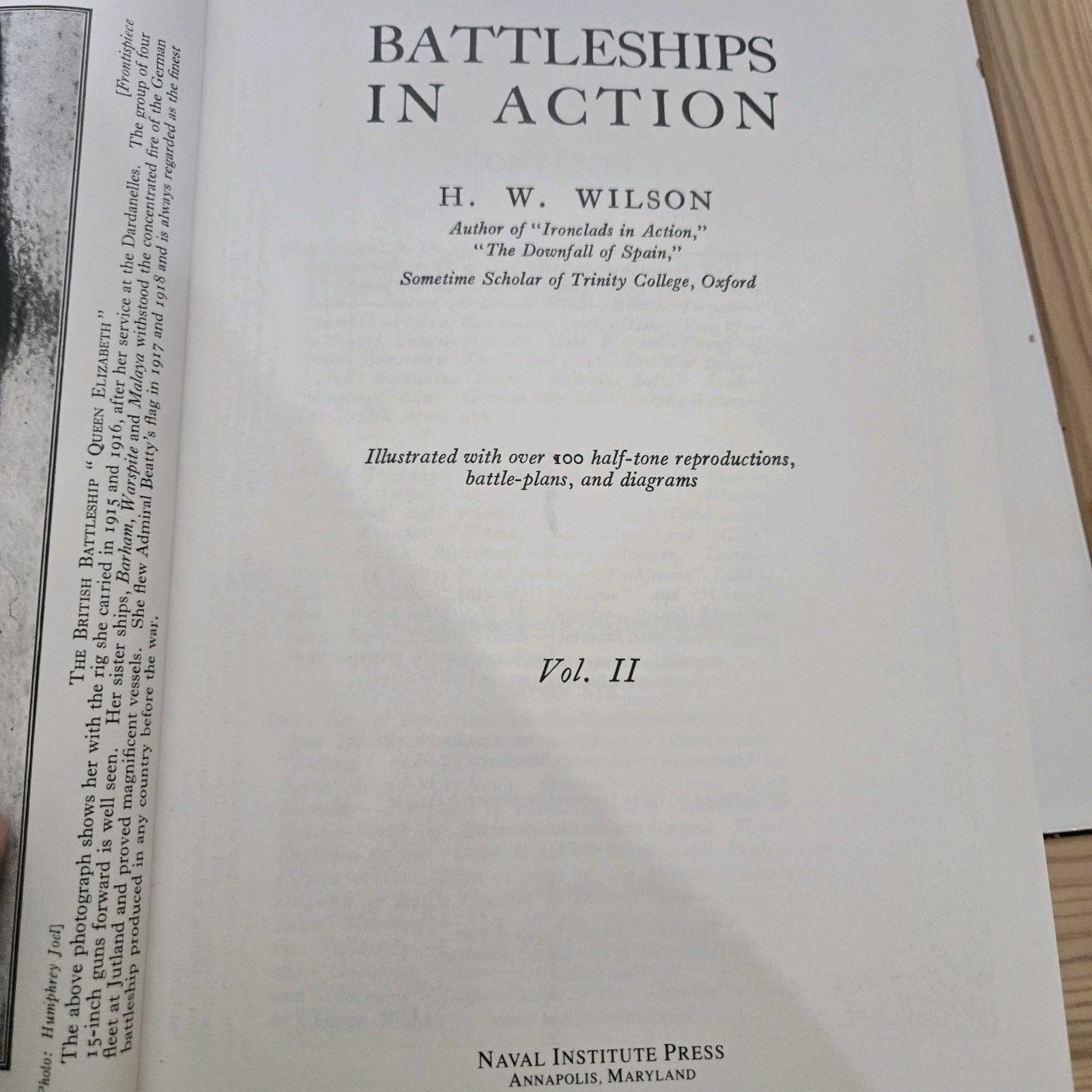 Battleships in Action, 2 Volume Set by H. W. Wilson (1995, Hardcover)