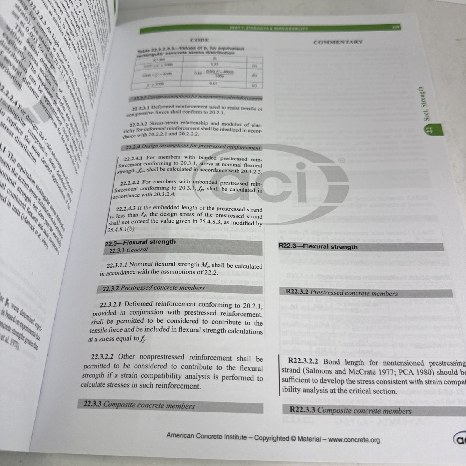 ACI CODE-318-19(22): – Paperback, by American Concrete Institute – Good