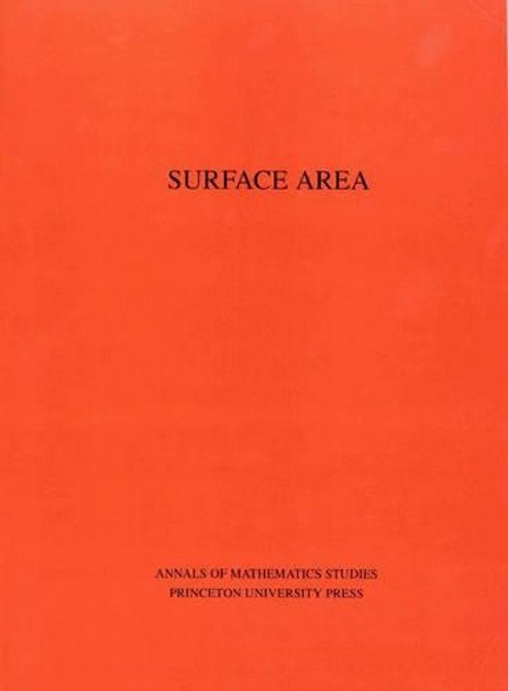 Surface Area by Lamberto Cesari (English) Paperback Book