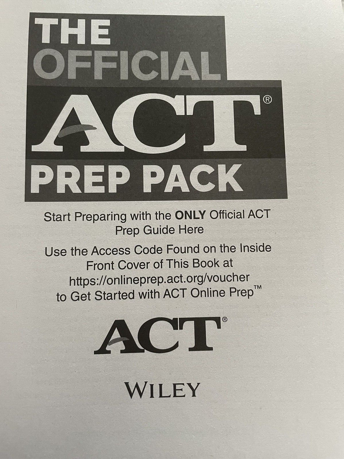 The Official ACT Prep Pack Book 2019 2020 Practice Tests Study Aid College New