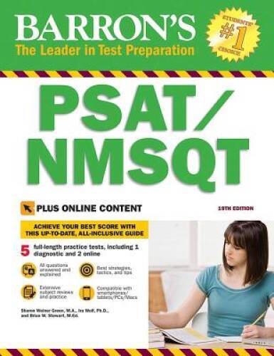 Barron’s PSAT/NMSQT, 19th Edition: with Bonus Online Tests – Paperback – GOOD