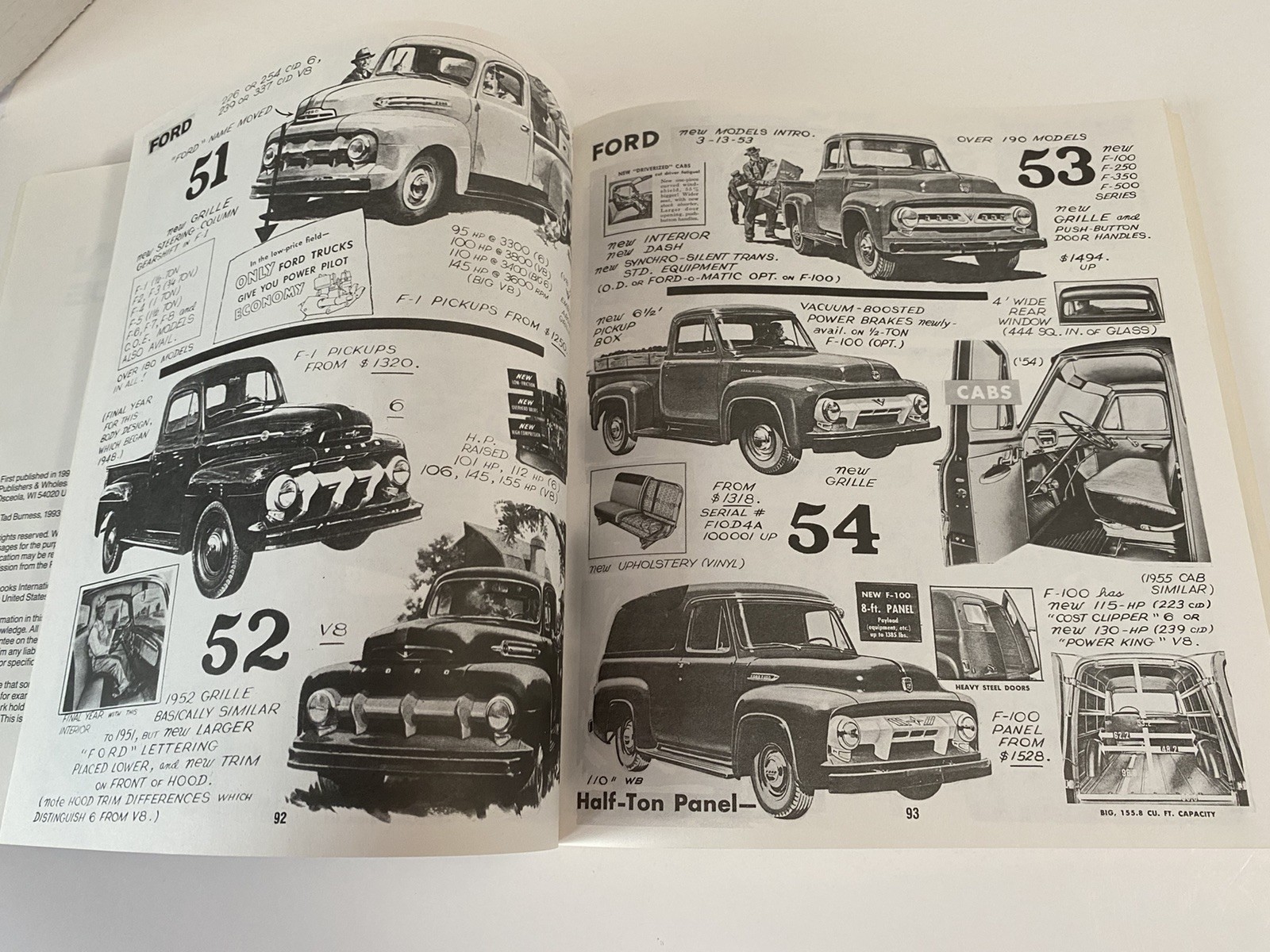 Pickup & Van Spotter’s Guide 1945-1992 By Tad Burness VERY GOOD CONDITION 1993