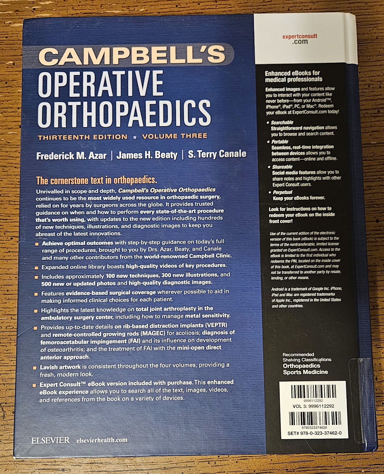 Campbell’s Operative Orthopaedics, 4-Volume Set by S. Terry Canale, James H….