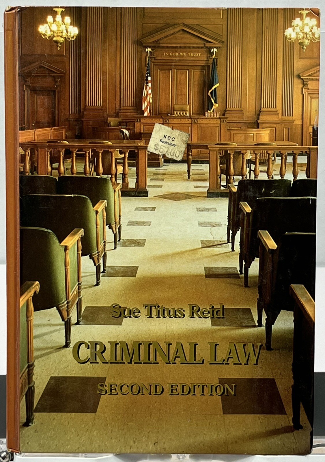 Criminal Law 2nd Edition by Sue Titus Reid 1991, Hardcover MacMillian Publishing