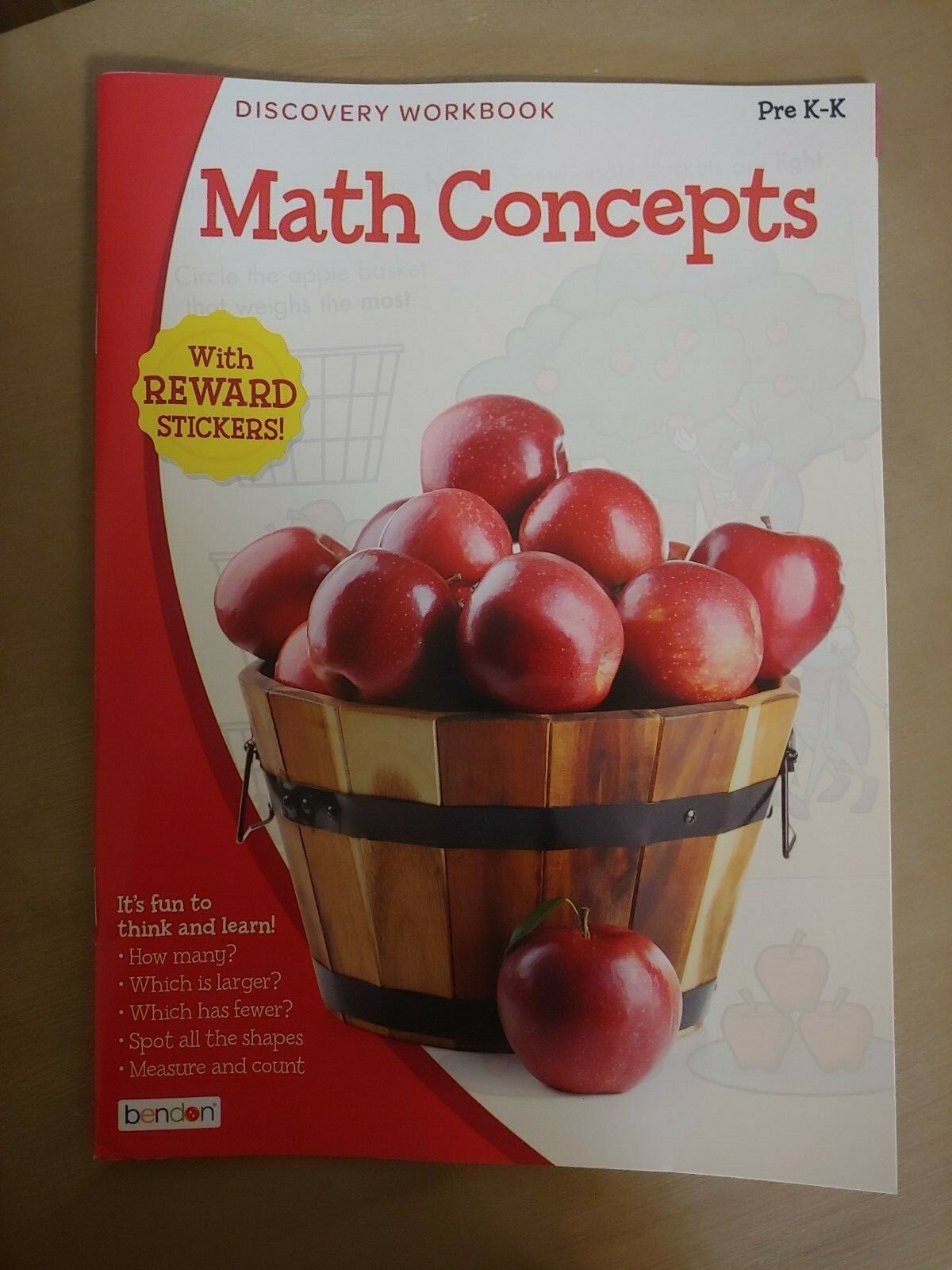 School Supplies: “Math Concepts Discovery Workbook” ~ PreK-K ~ 32 Pages  NEW