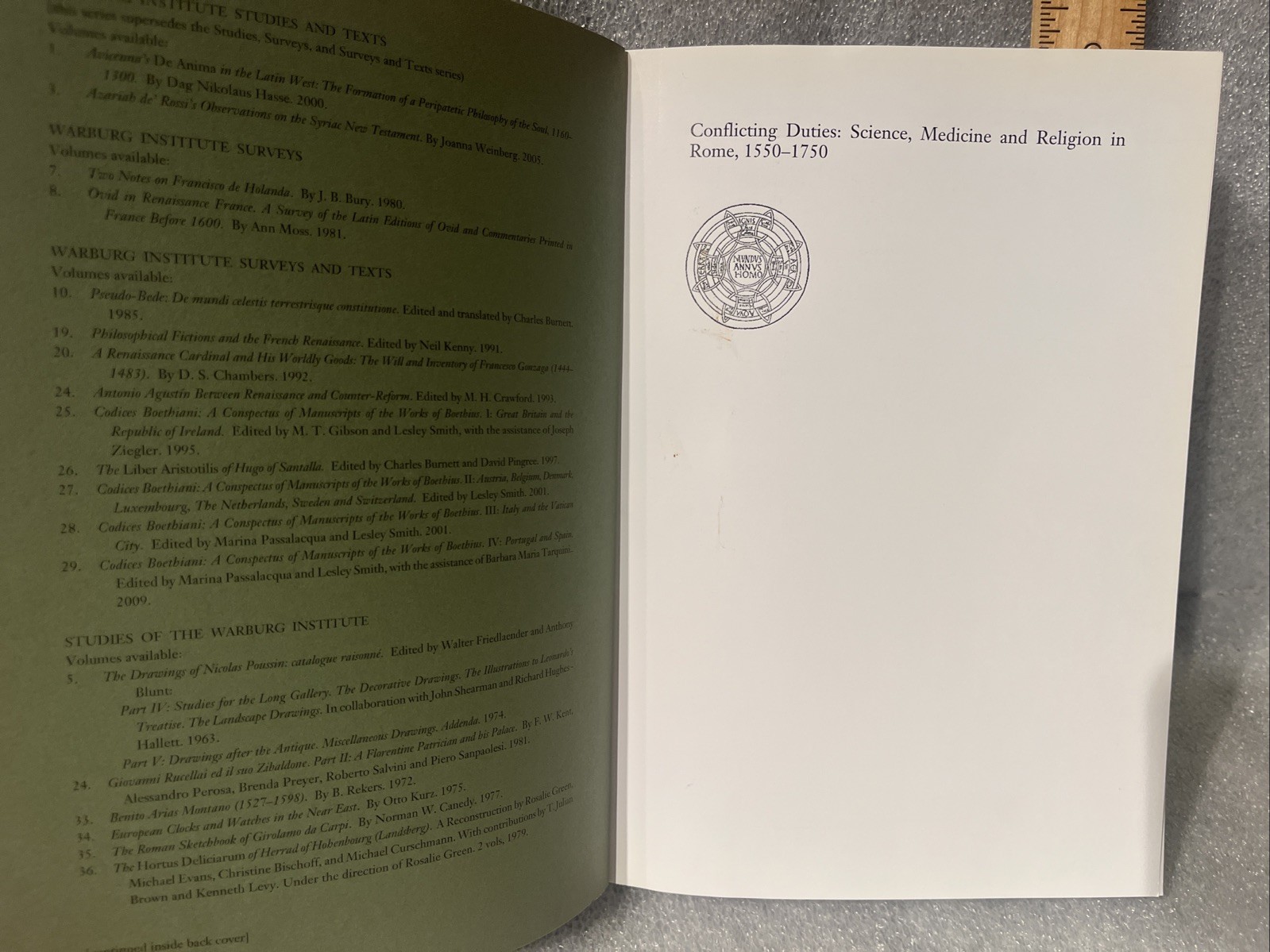 Conflicting Duties: Science, Medicine and Religion in Rome, 1550-1750 Vol 15