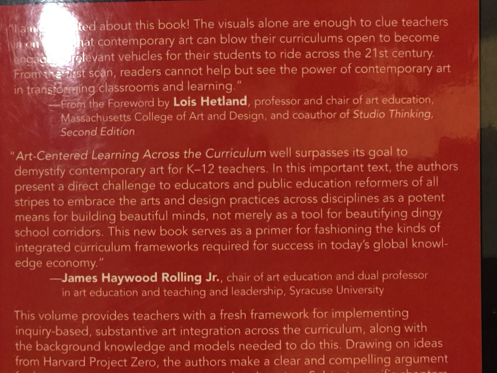 Art-Centered Learning Across the Curriculum: Integrating Contemporary Art