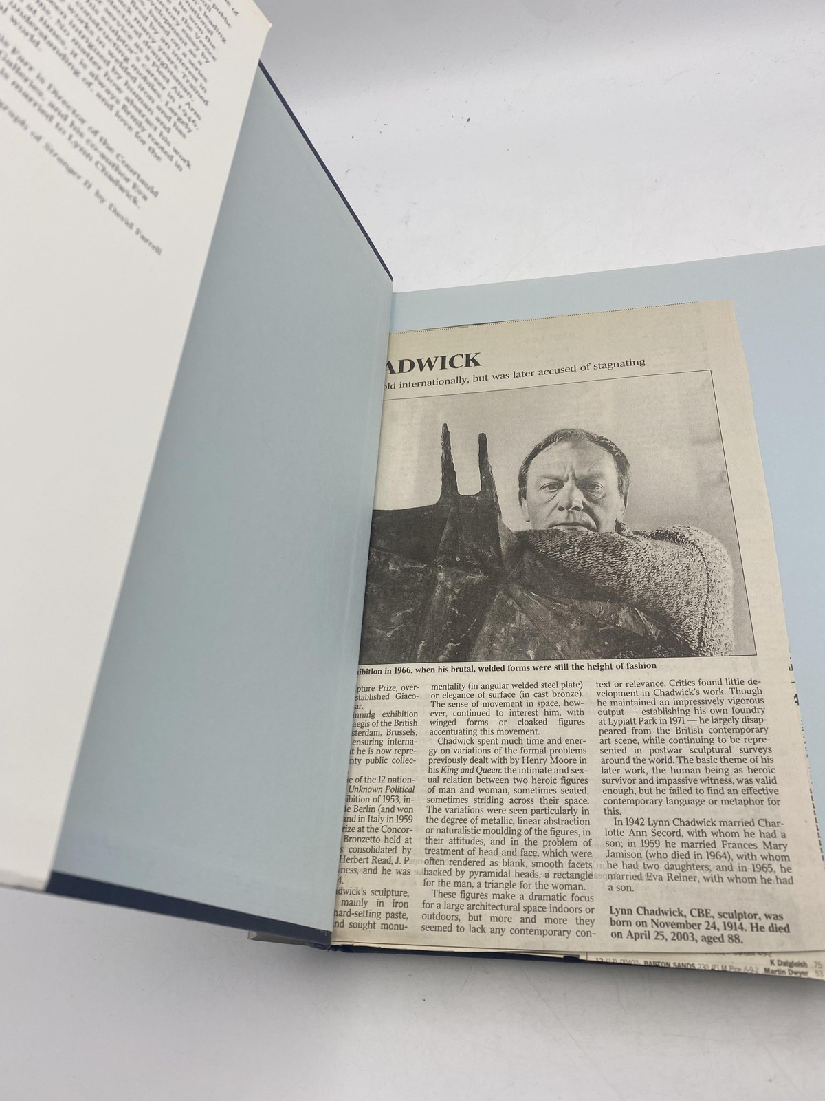Lynn Chadwick Sculptor With a Complete Illustrated Catalogue 1947-1988 Farr, Den