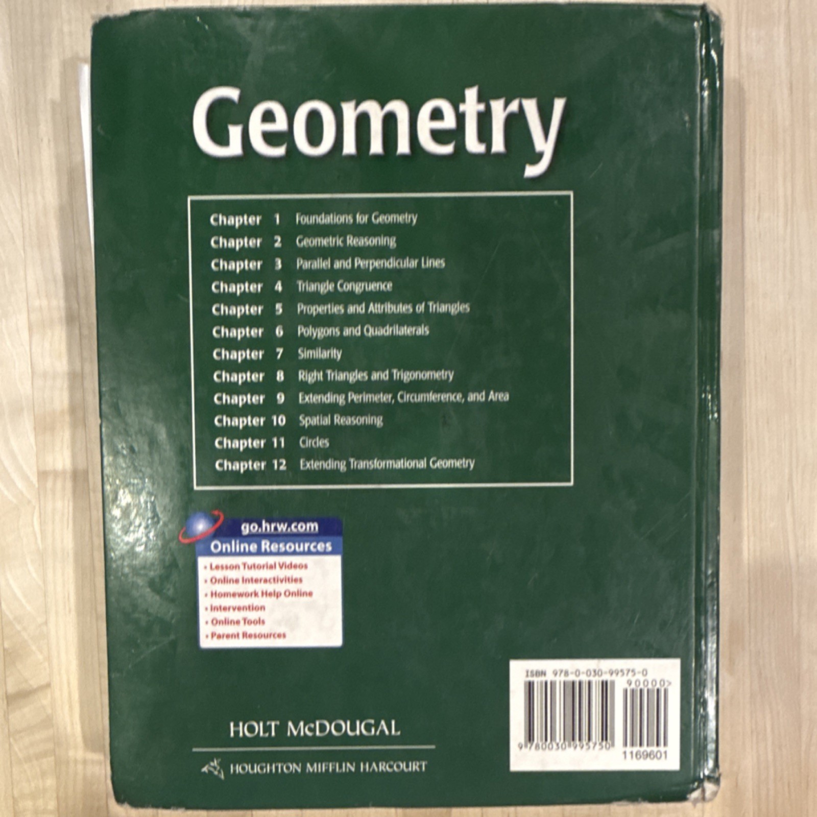 Holt McDougal Geometry Hardcover Textbook, Mathematics Subject Area