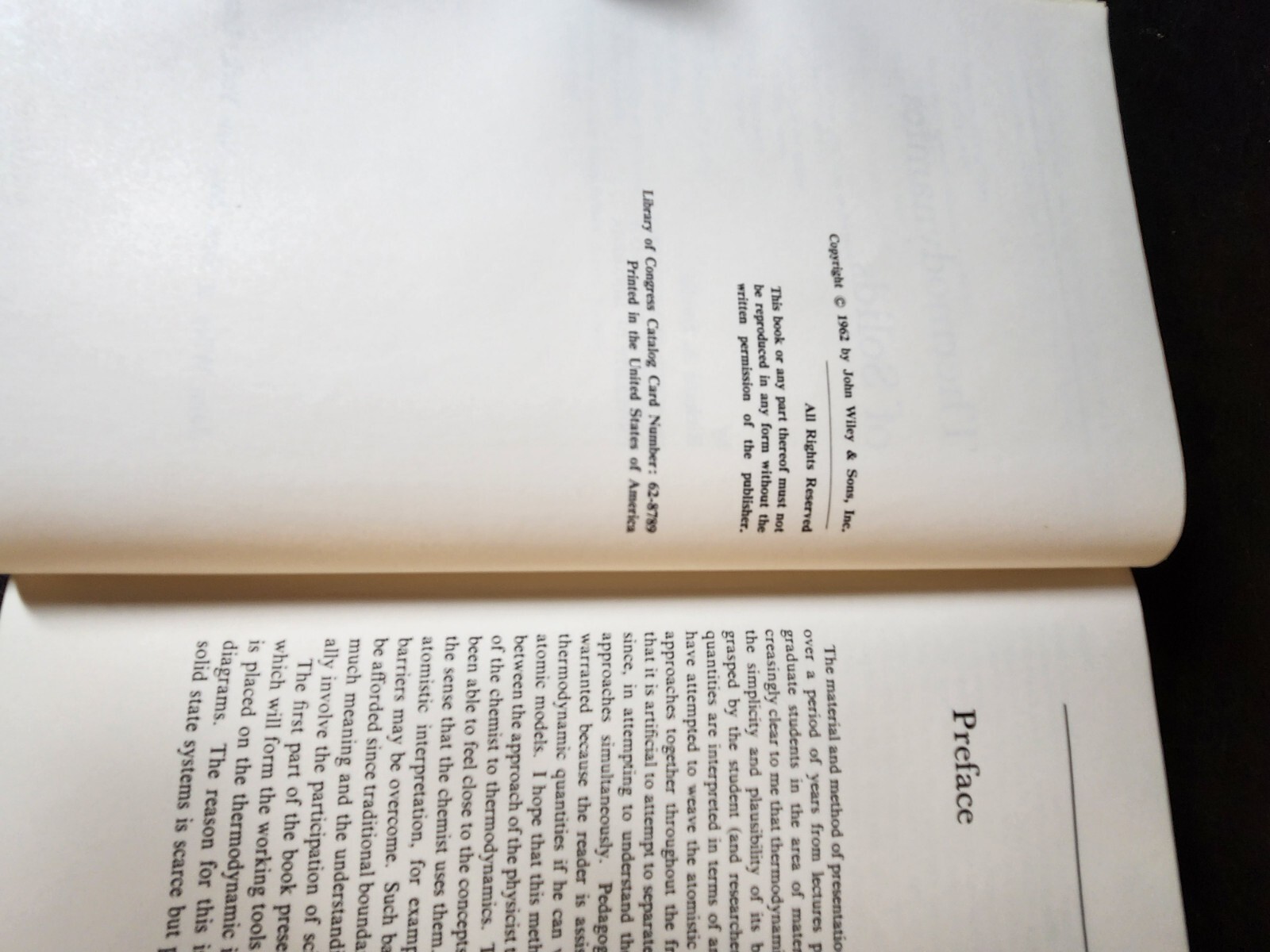 Thermodynamics of Solids, Richard Sealin, John Wiley & Sons, 1962. HC/DJ/G