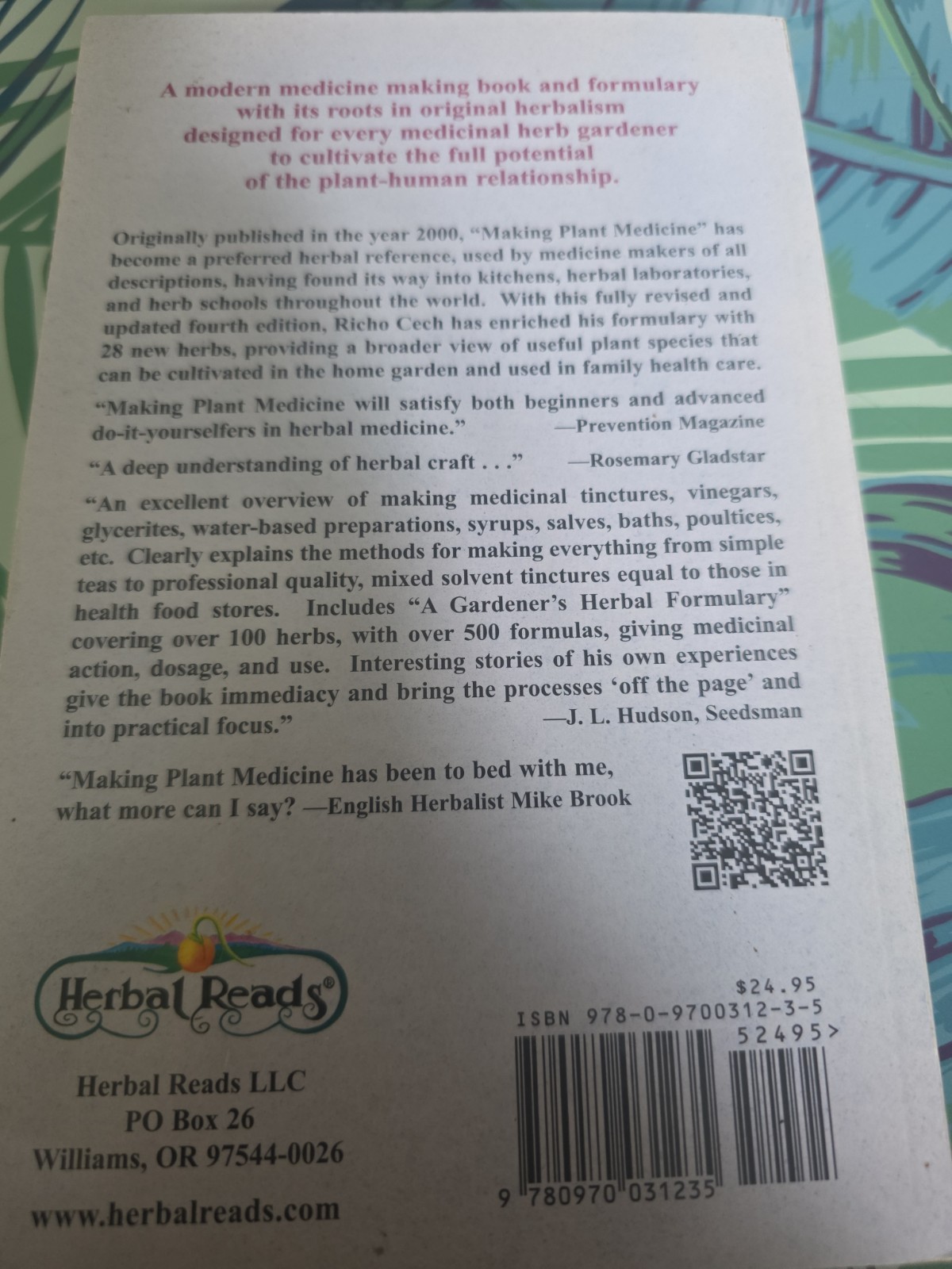 Making Plant Medicine by Richo Cech (2016, Trade Paperback)