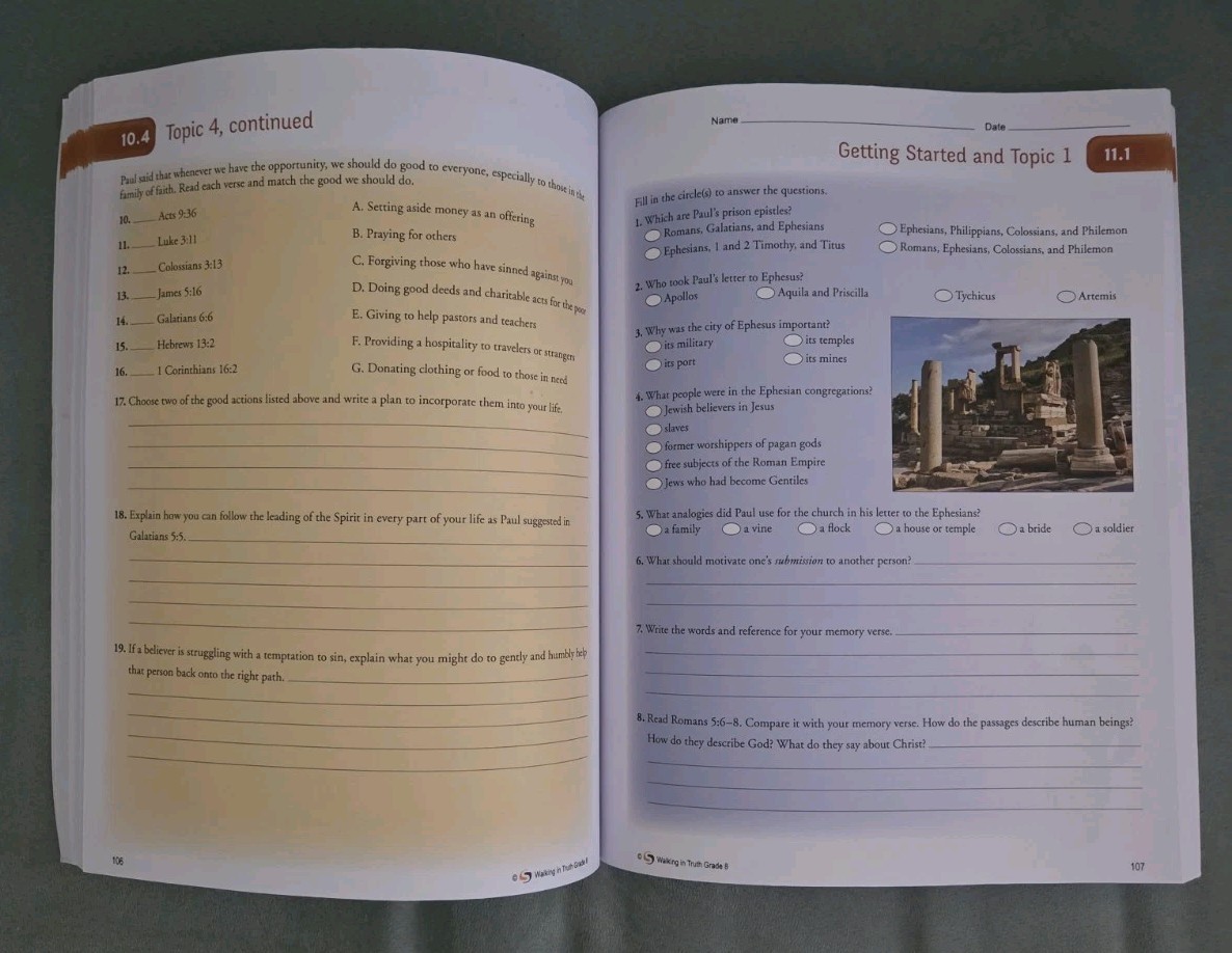 Summit Walking In Truth Christianity In Action 8 Student Text -8th Grade Bible