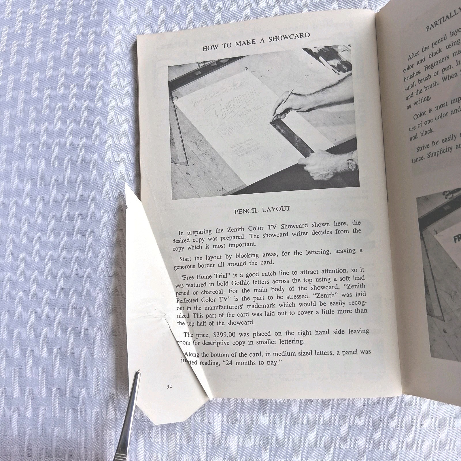 Vintage 1965 Speedball Textbook For Pen & Brush Lettering 19th Edition