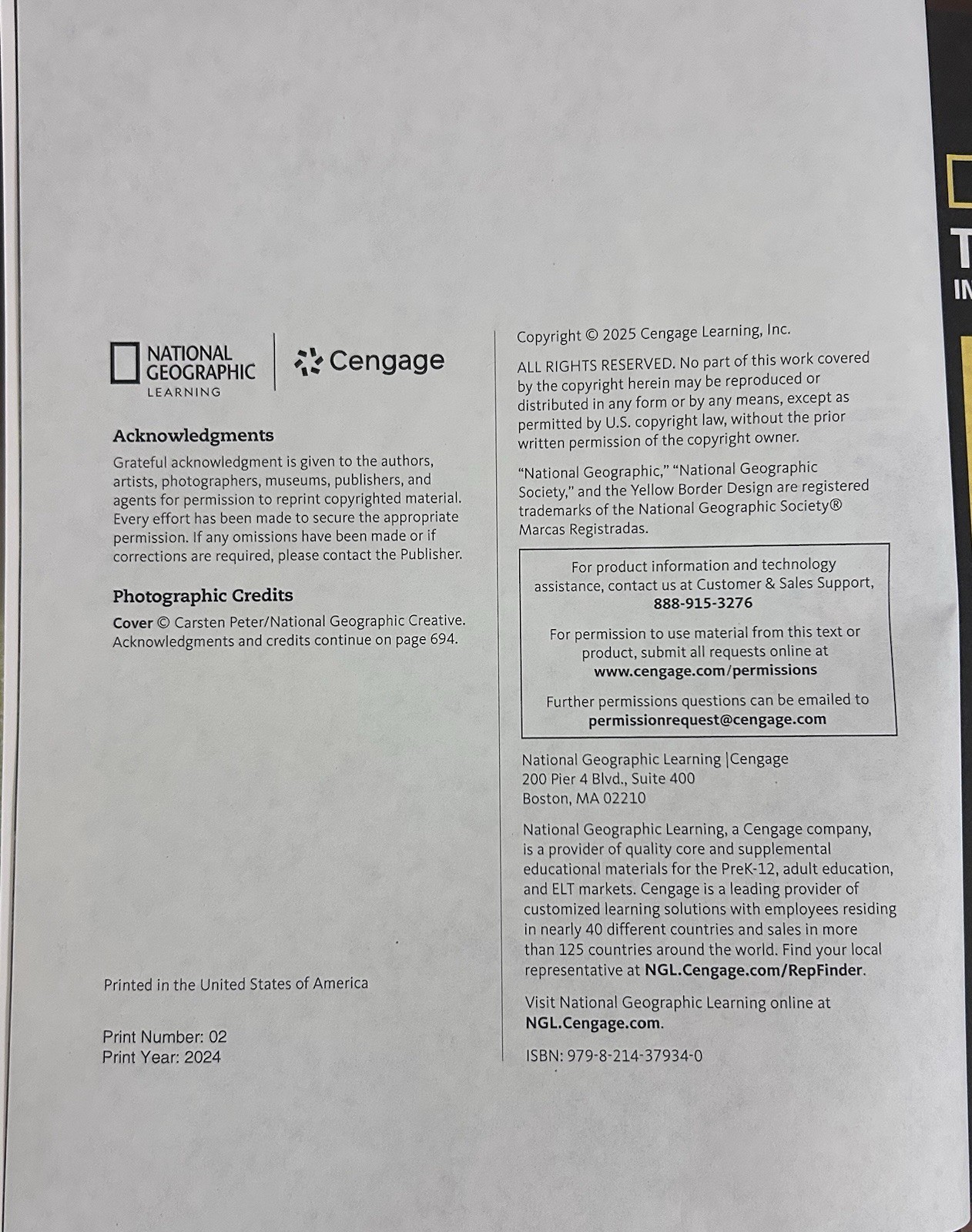 National Geographic Environmental Science Teacher’s Edition Alabama Revised2024