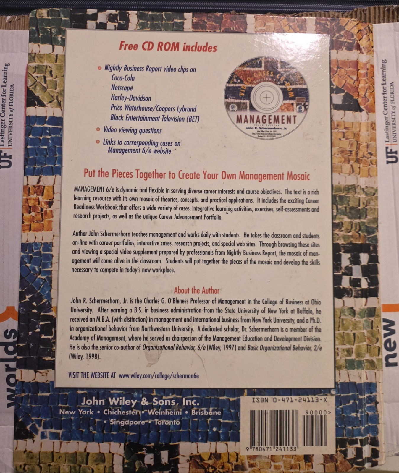 John Wiley & Sons Management 6th Ed Textbook w/ CD-ROM Schermerhorn Jr 2006