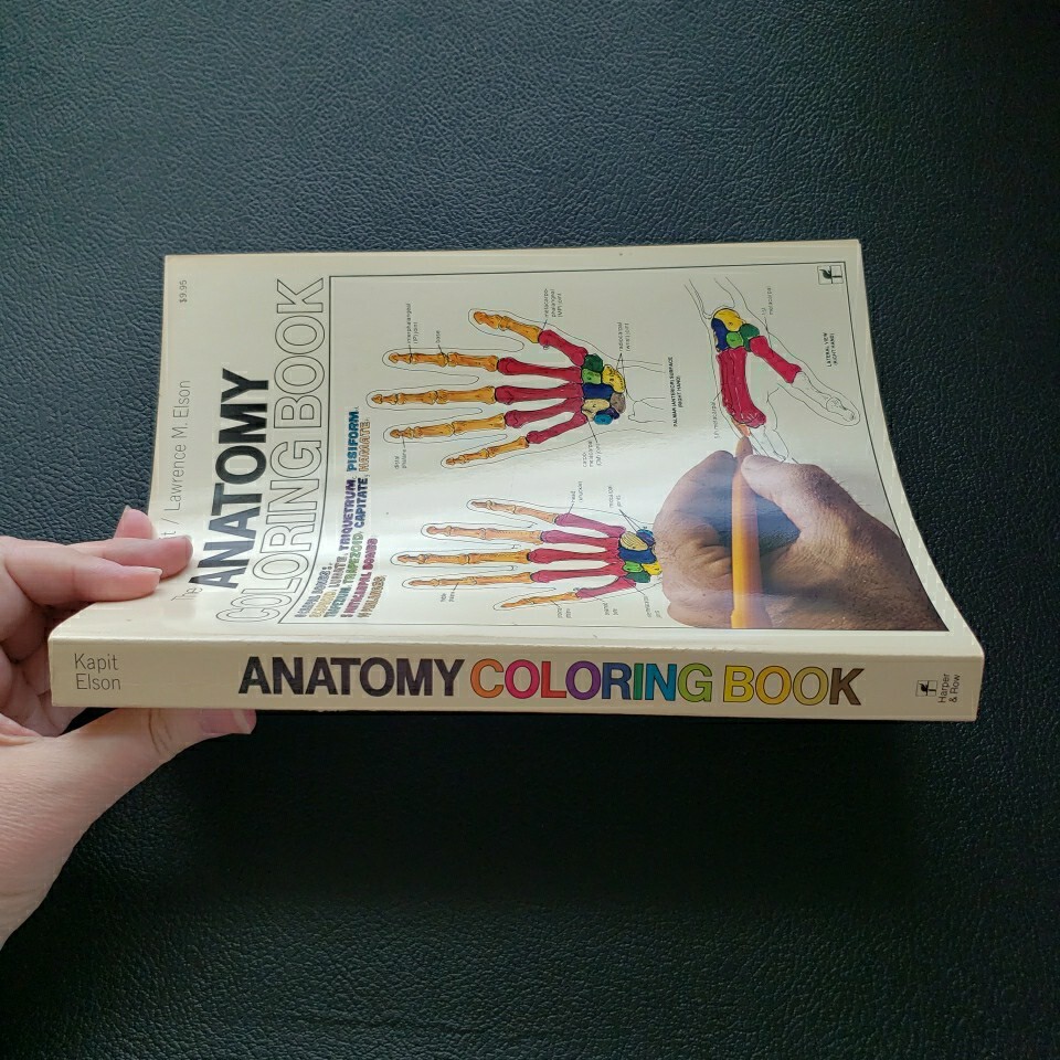 Anatomy Coloring Book by Wynn Kapit and Lawrence M. Elson, Some writing no color