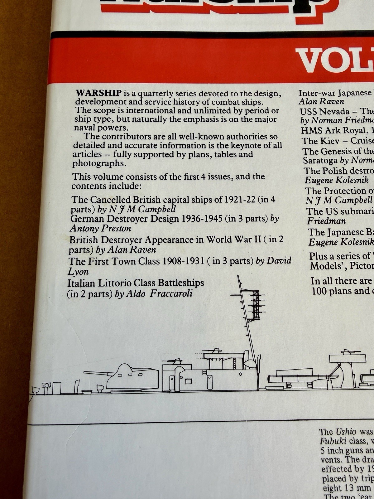 10 Book Set Warship Vol I-X Conway Maritime Naval Institute Press 1977-1986 HCDJ