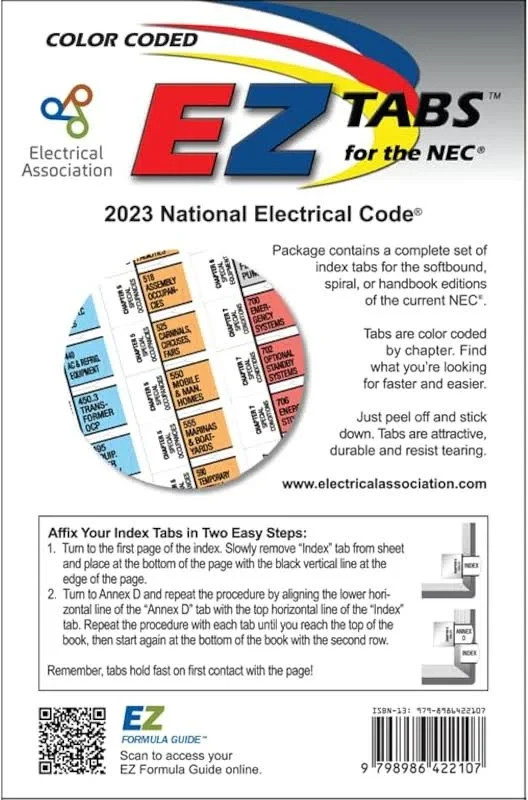 NFPA 70 2023 NEC Code Book Paperback + Ugly’s Electrical Ref Spiral +EZ TAB USPS