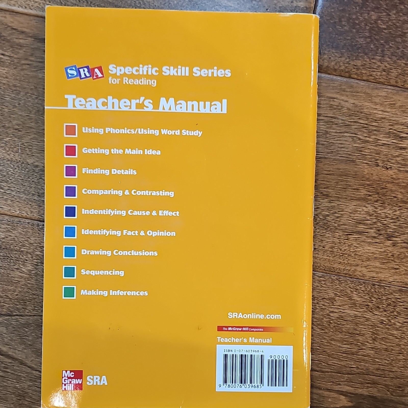 McGraw-Hill SRA Specific Skill Series for Reading Book C set 9 books Teacher