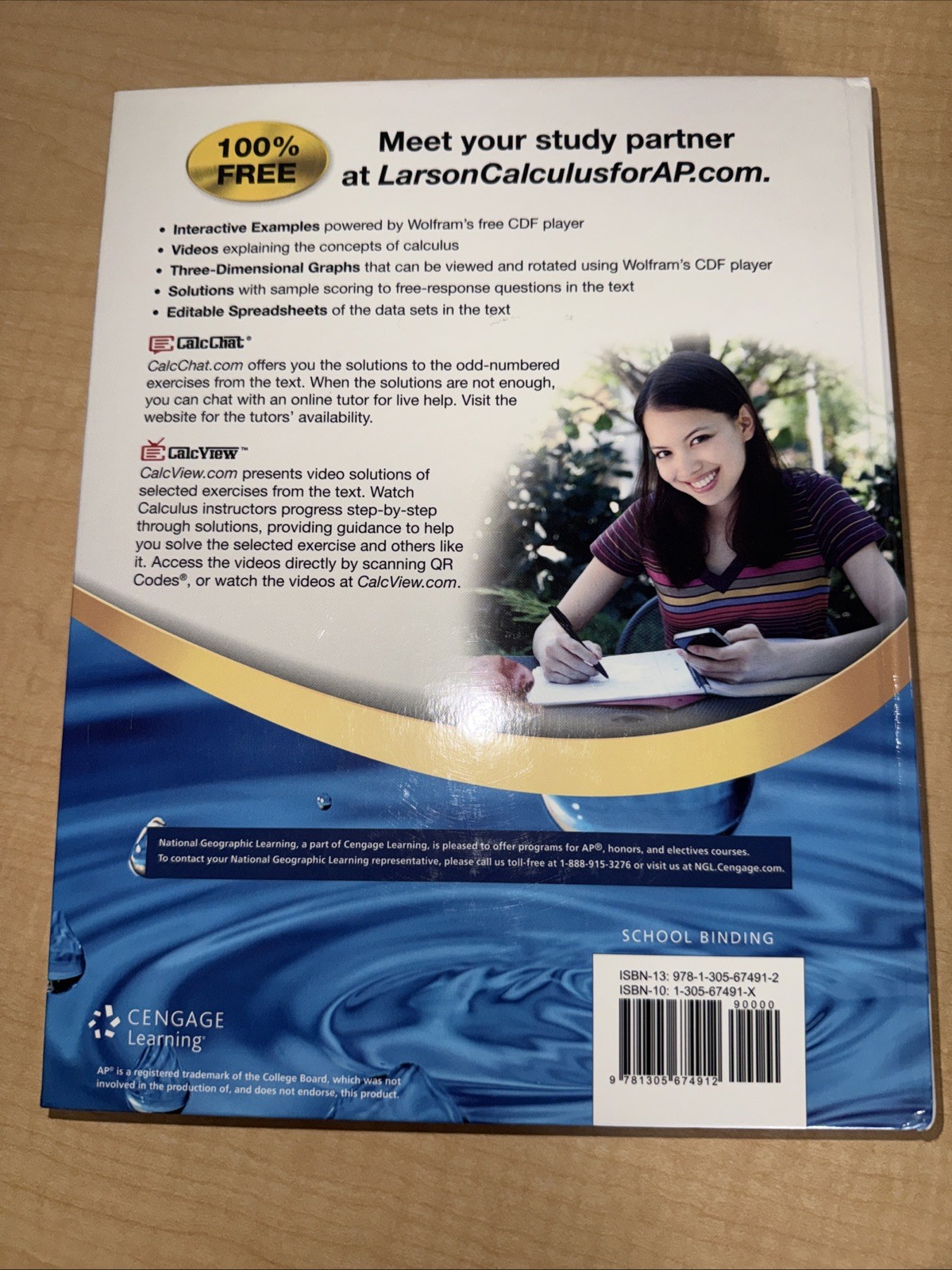 Calculus for AP by Ron Larson & Paul Battaglia textbook book hardback