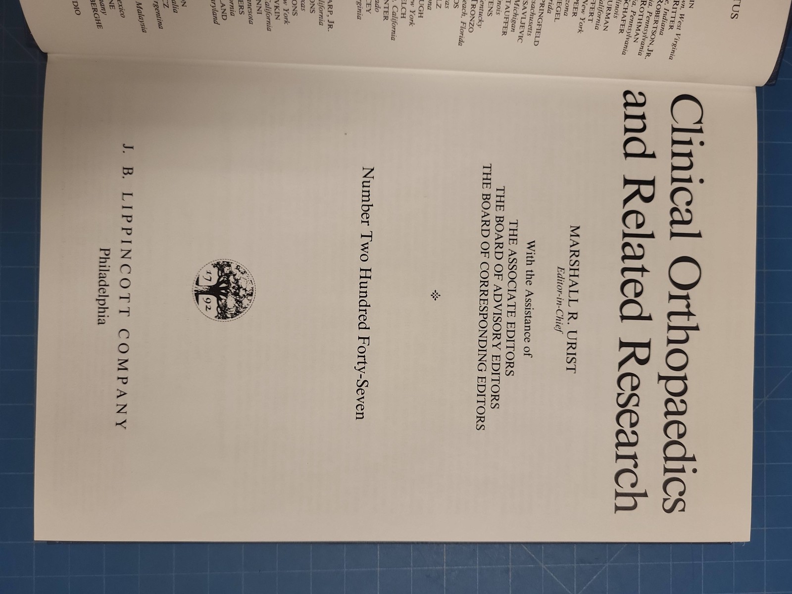 Clinical Orthopaedics Related Research No 247 Oct 1989 Pediatric Orthopedics