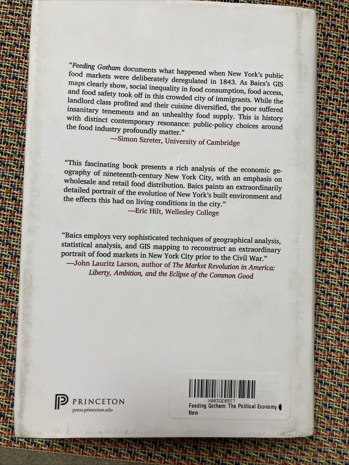 Feeding Gotham : The Political Economy and Geography of Food in New York,…