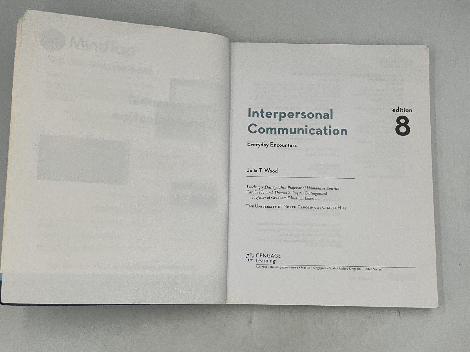Interpersonal Communication EVERYDAY ENCOUNTERS Julia T. Wood Paperback