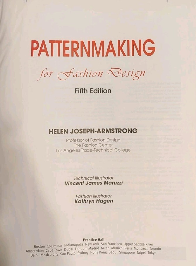 Patternmaking for Fashion Design 5th Ed – Helen Joseph Armstrong Unused DVD