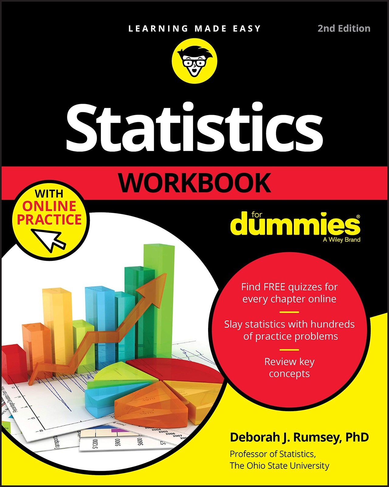 Statistics Workbook For Dummies with Online Practice by Rumsey