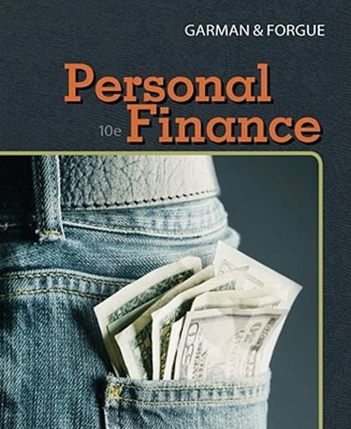 Personal Finance Hardcover E. Thomas, Forgue, Raymond Garman
