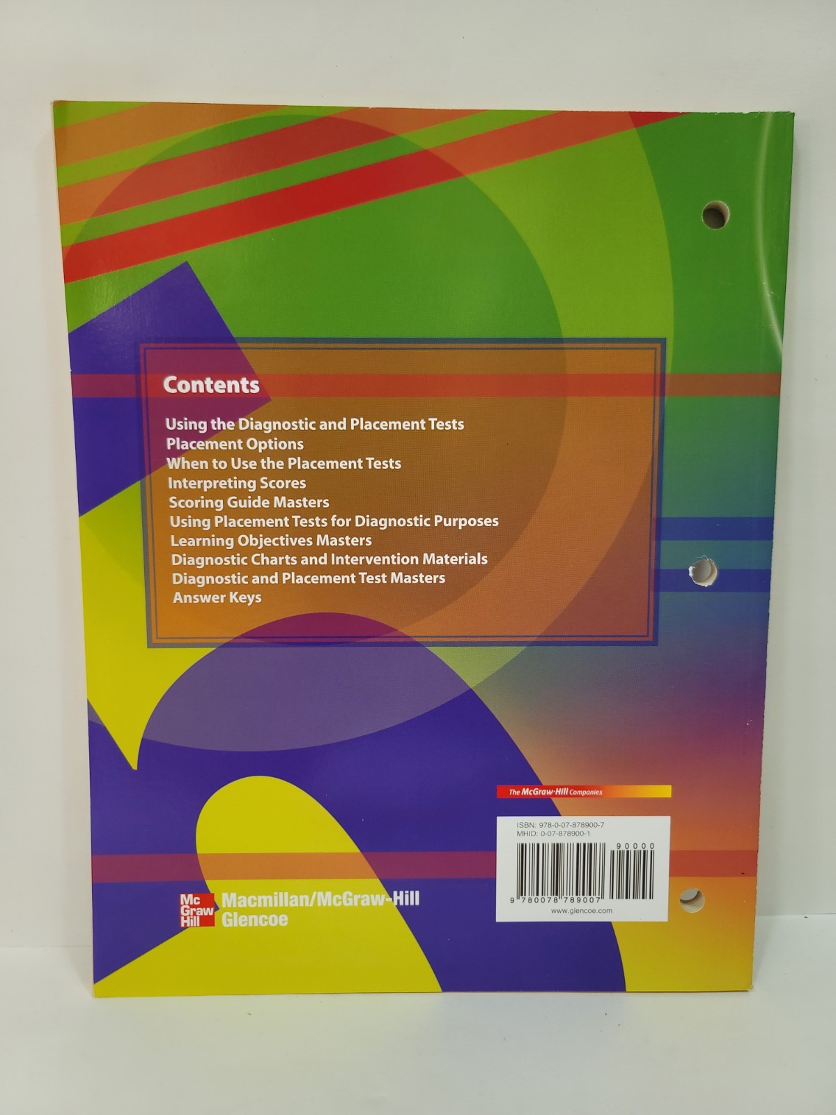California Diagnostic And Placement Test For Mathematics Macmillan/Mcgraw-Hill