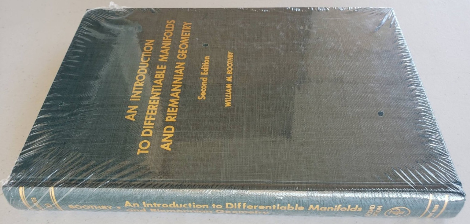 Boothby Differentiable Manifolds Riemannian Geometry 2nd Ed Hardcover SEALED