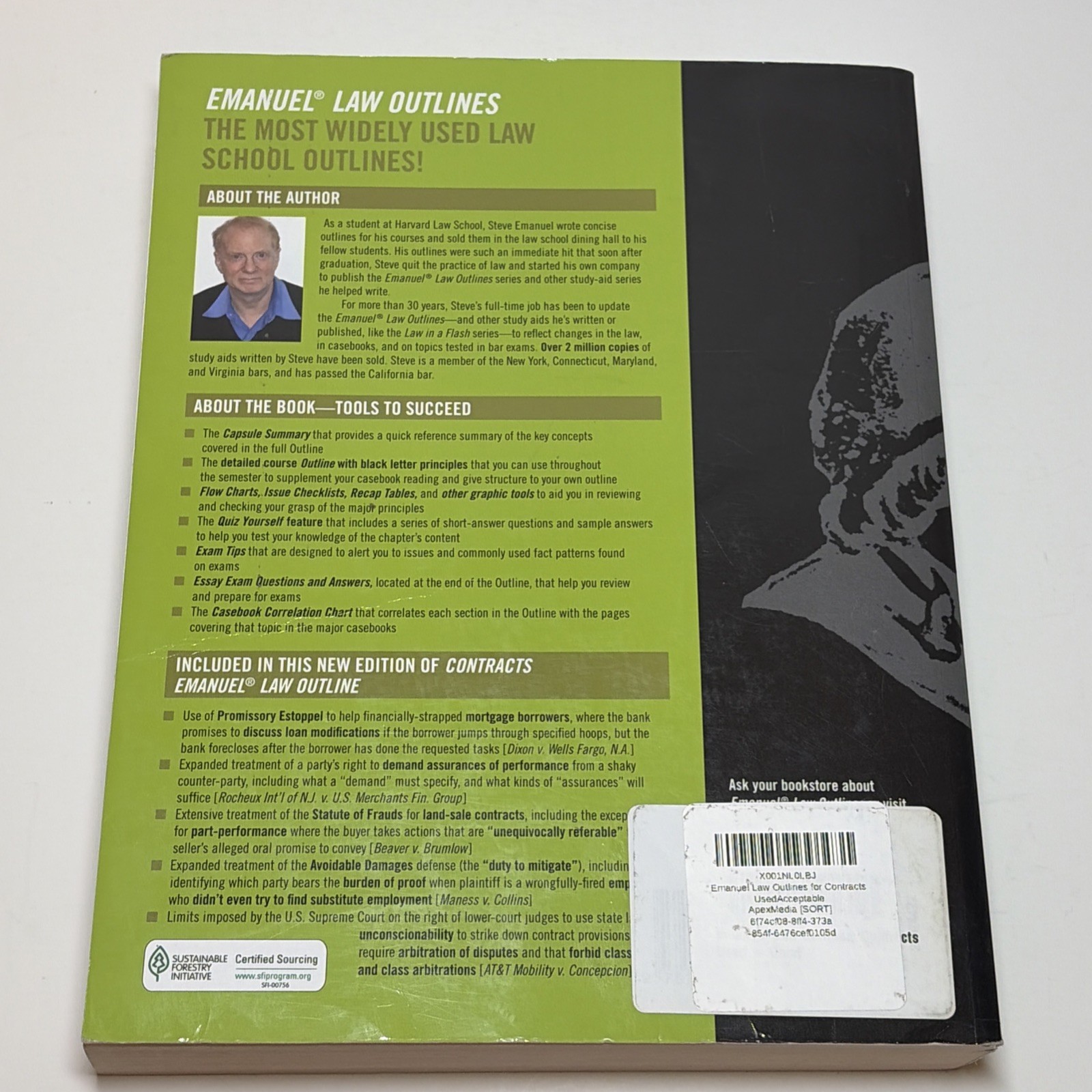 Emanuel Law Outlines Contracts Paperback by Emanuel Steven L. Eleventh Edition
