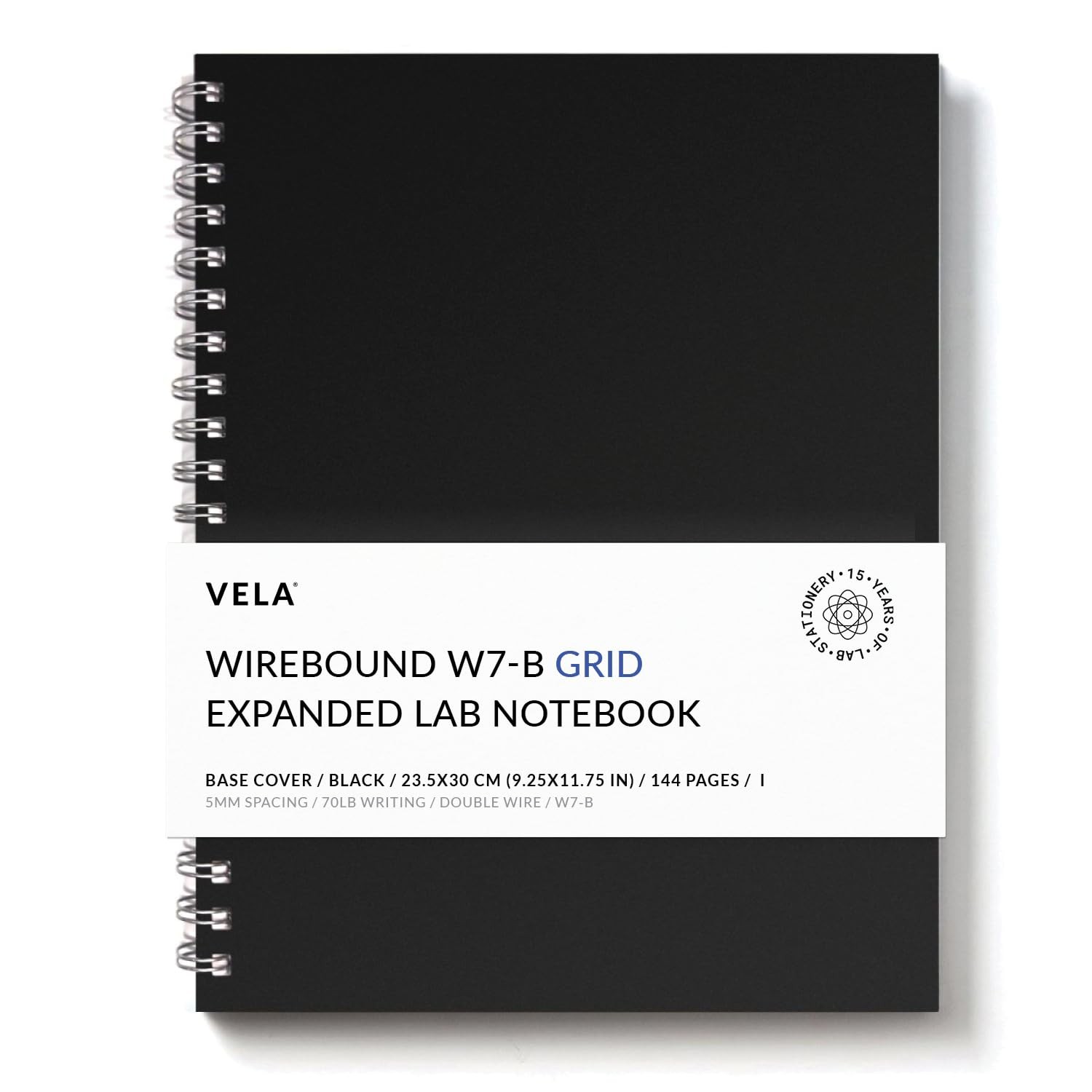Advanced W7-B Expanded Wirebound Lab Notebook, 9.25 x 11.75 in (23.5 x 30 cm)…