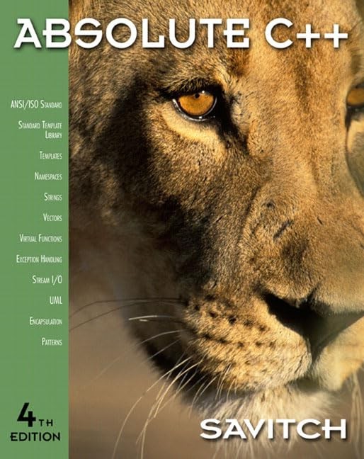 Absolute C++ (4th Edition)