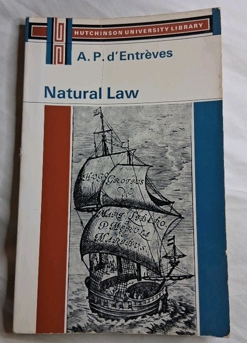 Natural Law A.P. d’Entrèves Paperback 1970 2nd Revised Edition Philosophy