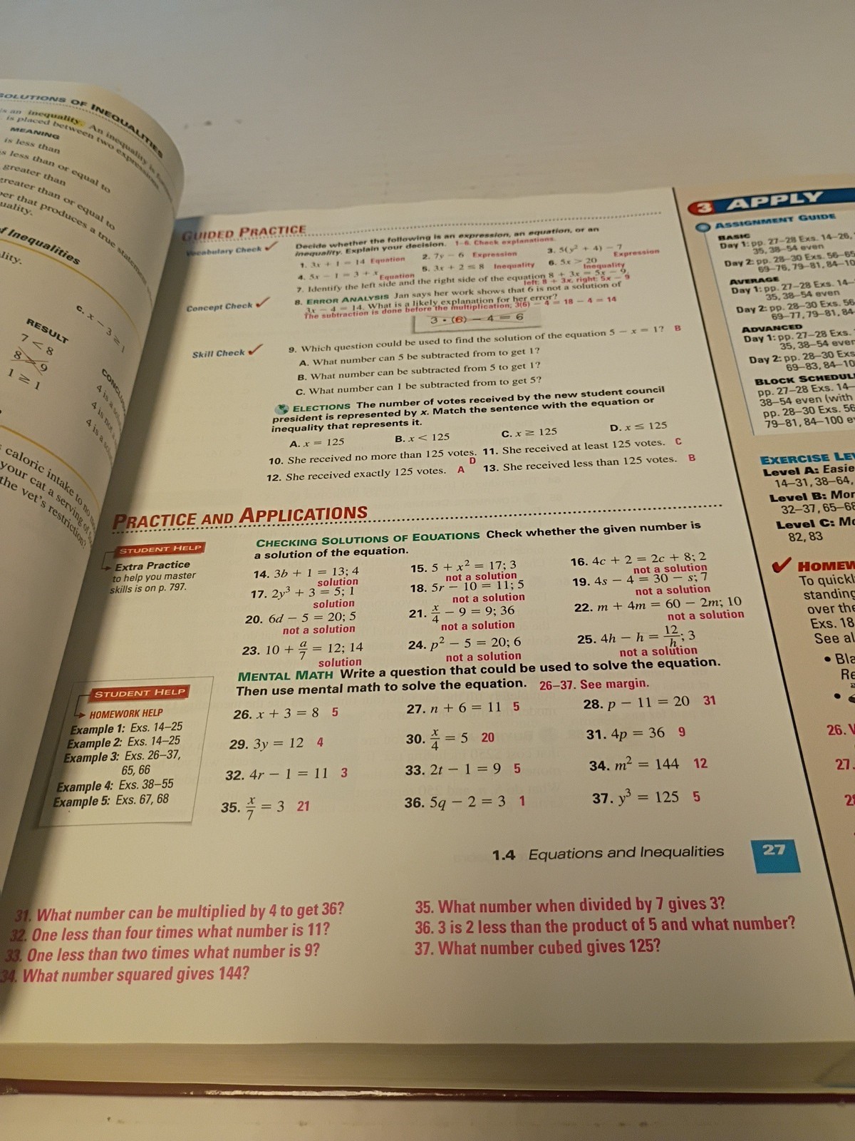 McDougal Littell Algebra 1, Teacher’s Edition