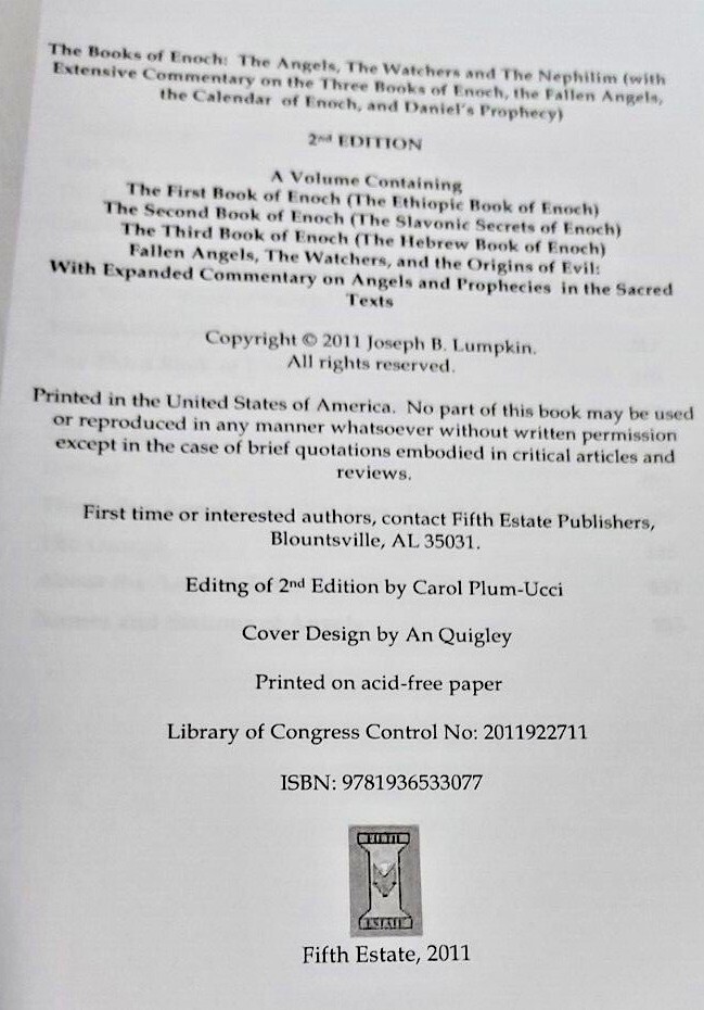 The Books of Enoch The Angels, The Watchers And The Nephilim By Joseph Lumpkin