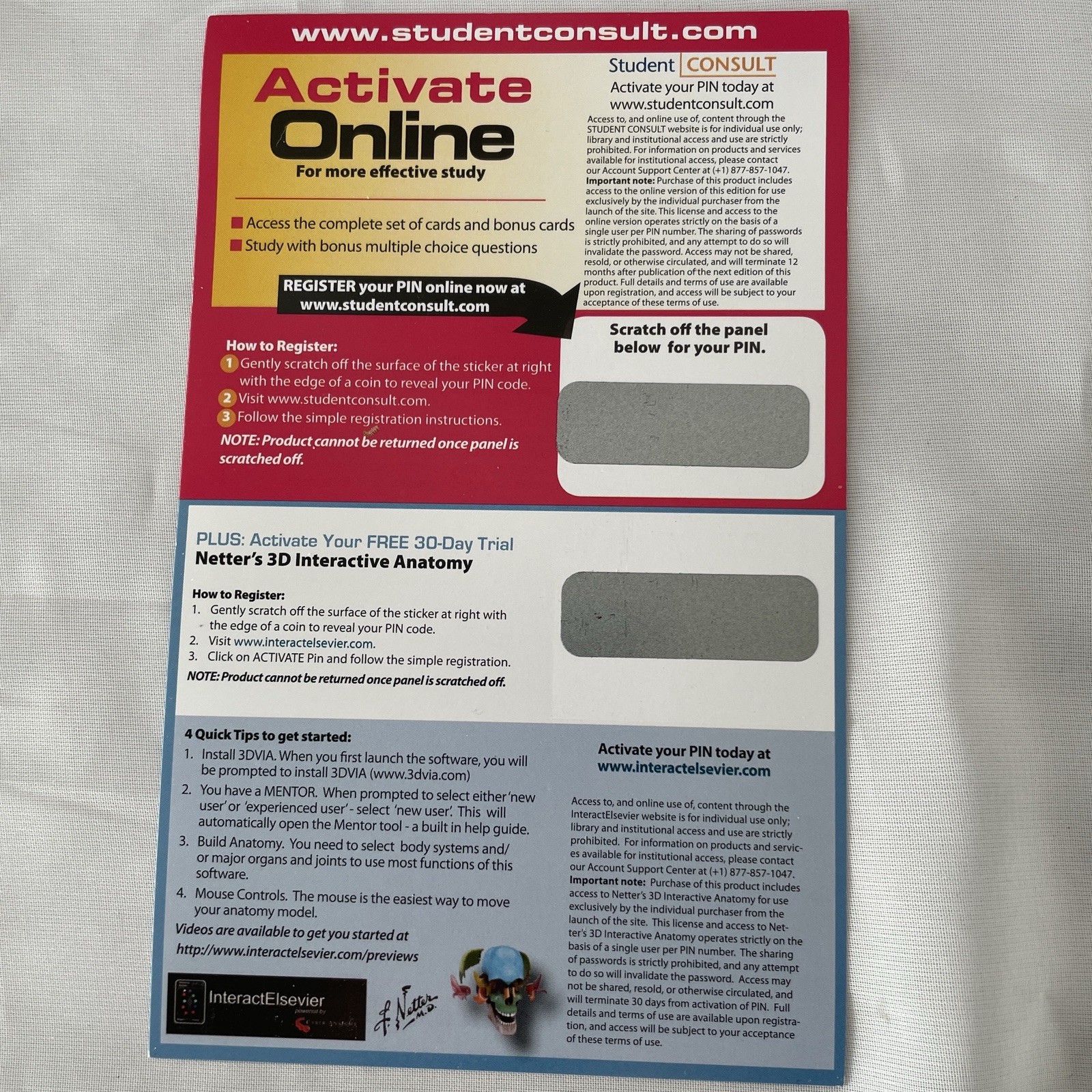 Netter’s Anatomy Flash Cards: with Online – Cards, by John T. Hansen – Very Good