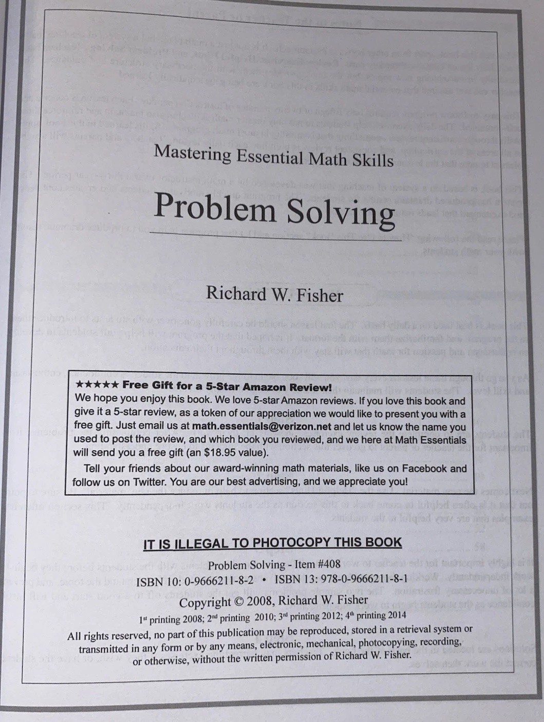 Mastering Essential Math Skills Middle School & Problem Solving Grade 4-6 Books