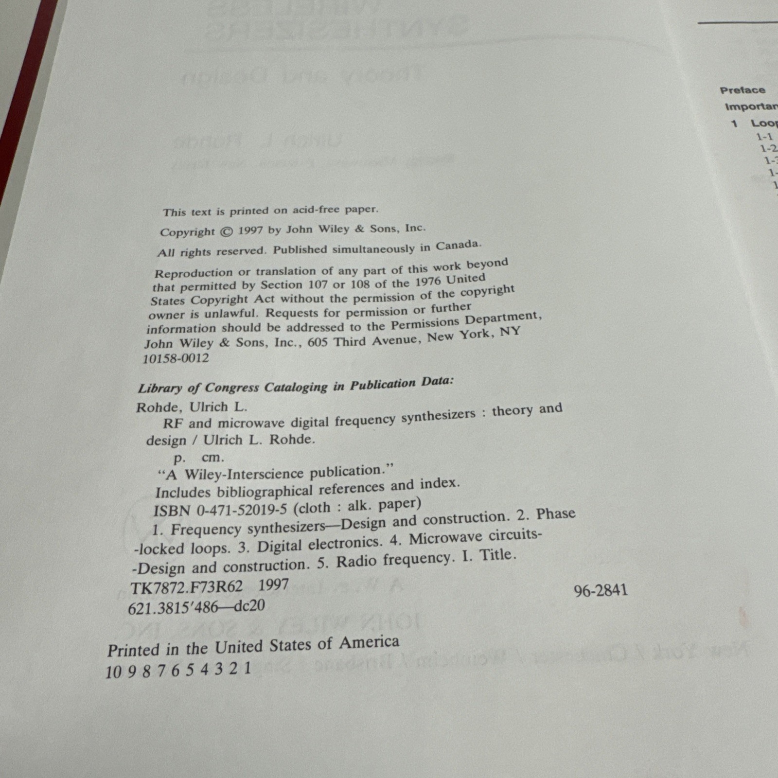 Microwave and Wireless Synthesizers : Theory and Design, Hardcover by Rohde, …
