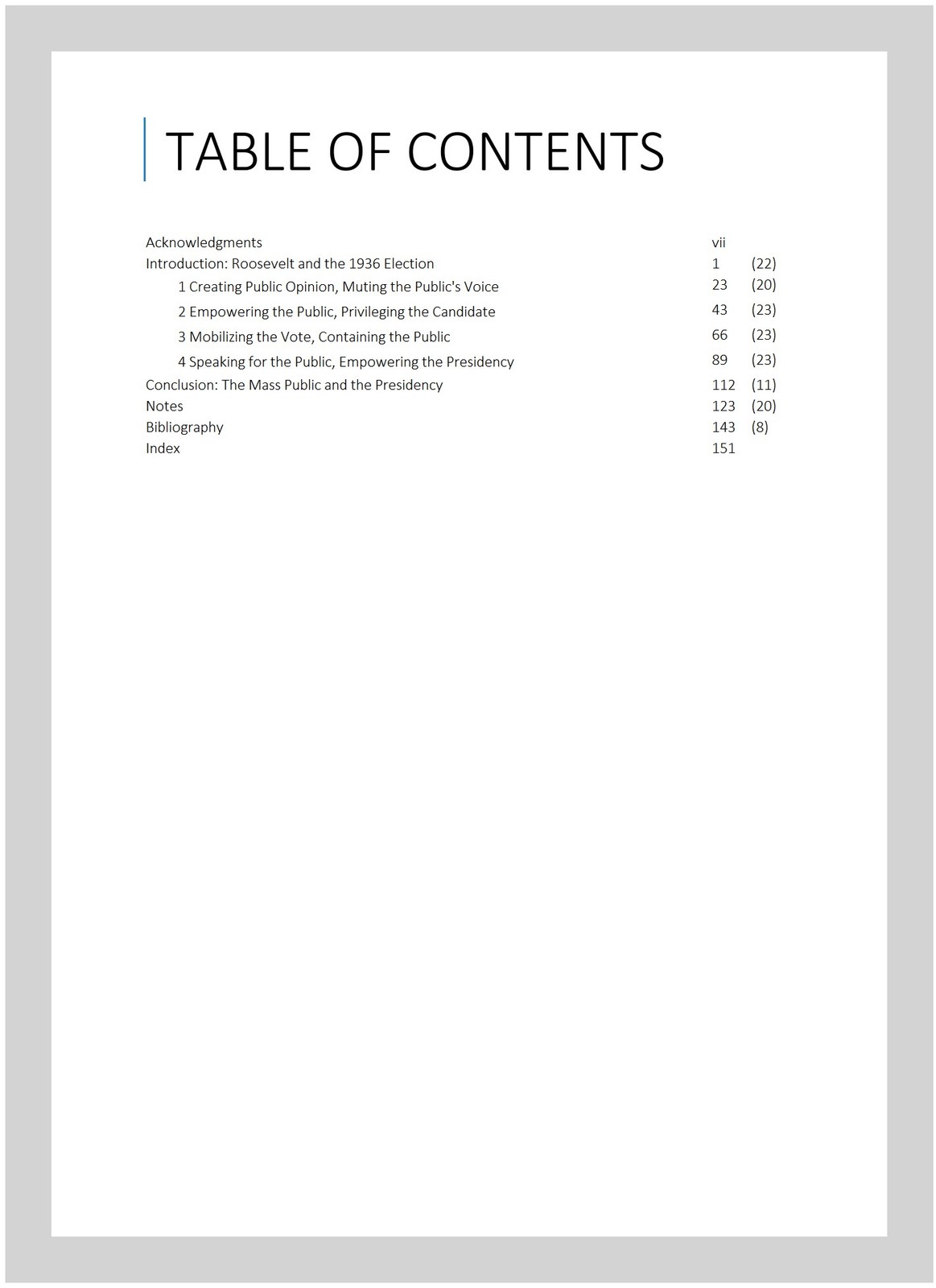 Voting Deliberatively : FDR and the 1936 Presidential Campaign, Hardcover by …