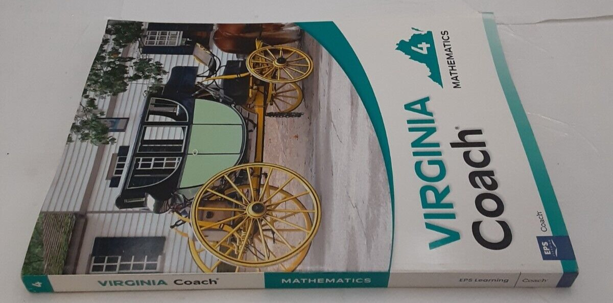 Virginia Coach Mathematics Grade 4 Workbook 2025 Edition Unused 9781429327503