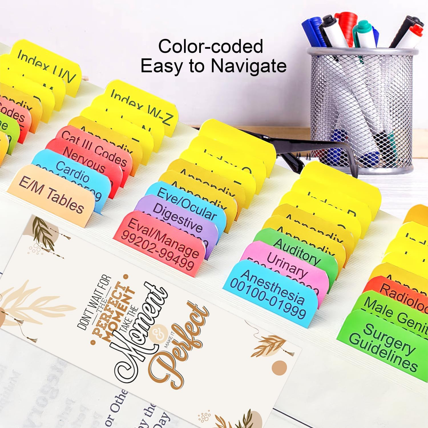 Index Tabs for CPT 2025/2026 Professional Edition. Color-Coded and Laminated Tab