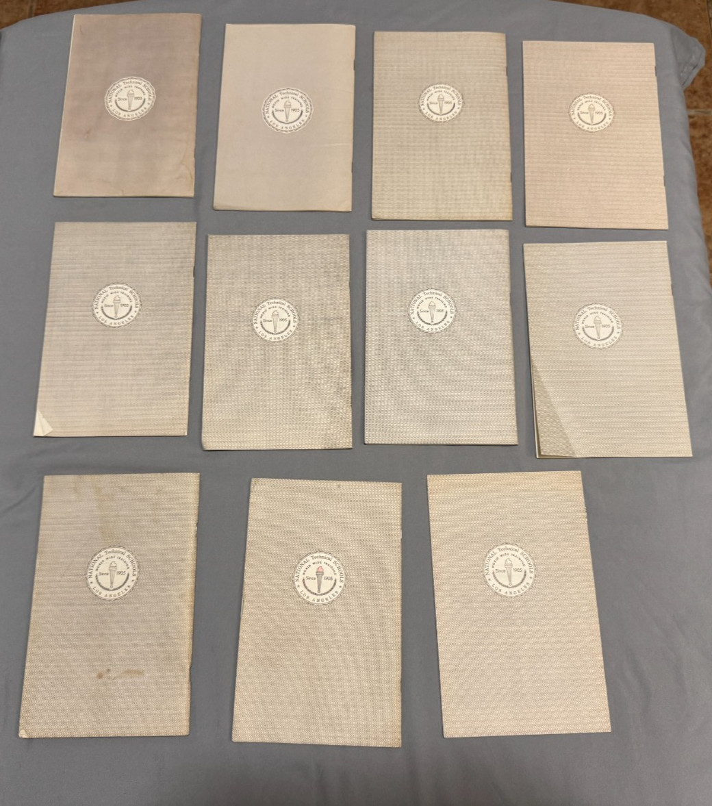 (11) Vintage National Technical Schools Electronics Misc Manuels & Lessons