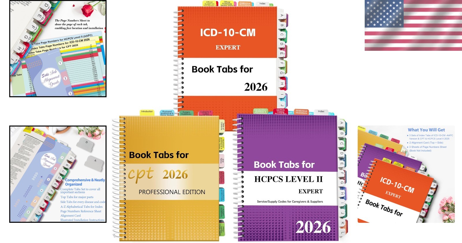 Efficient Study Aid: CPT HCPCS 2026 Tabs Bundle