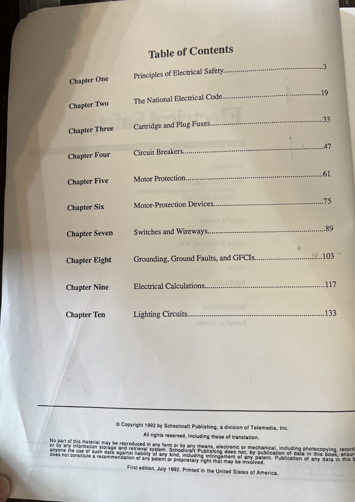 Electrical Safety: Electoral Equipment Series 726