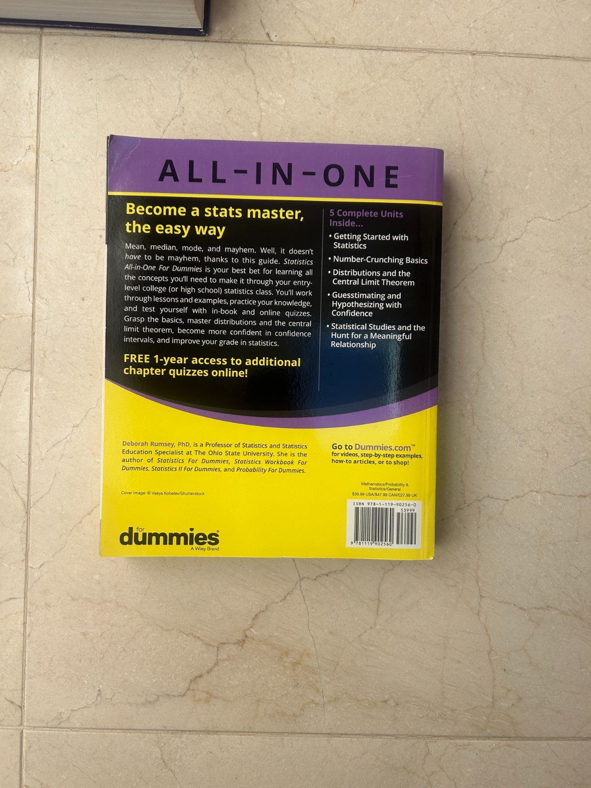Statistics All-in-one for Dummies, Paperback by Rumsey, Deborah J., Brand New…
