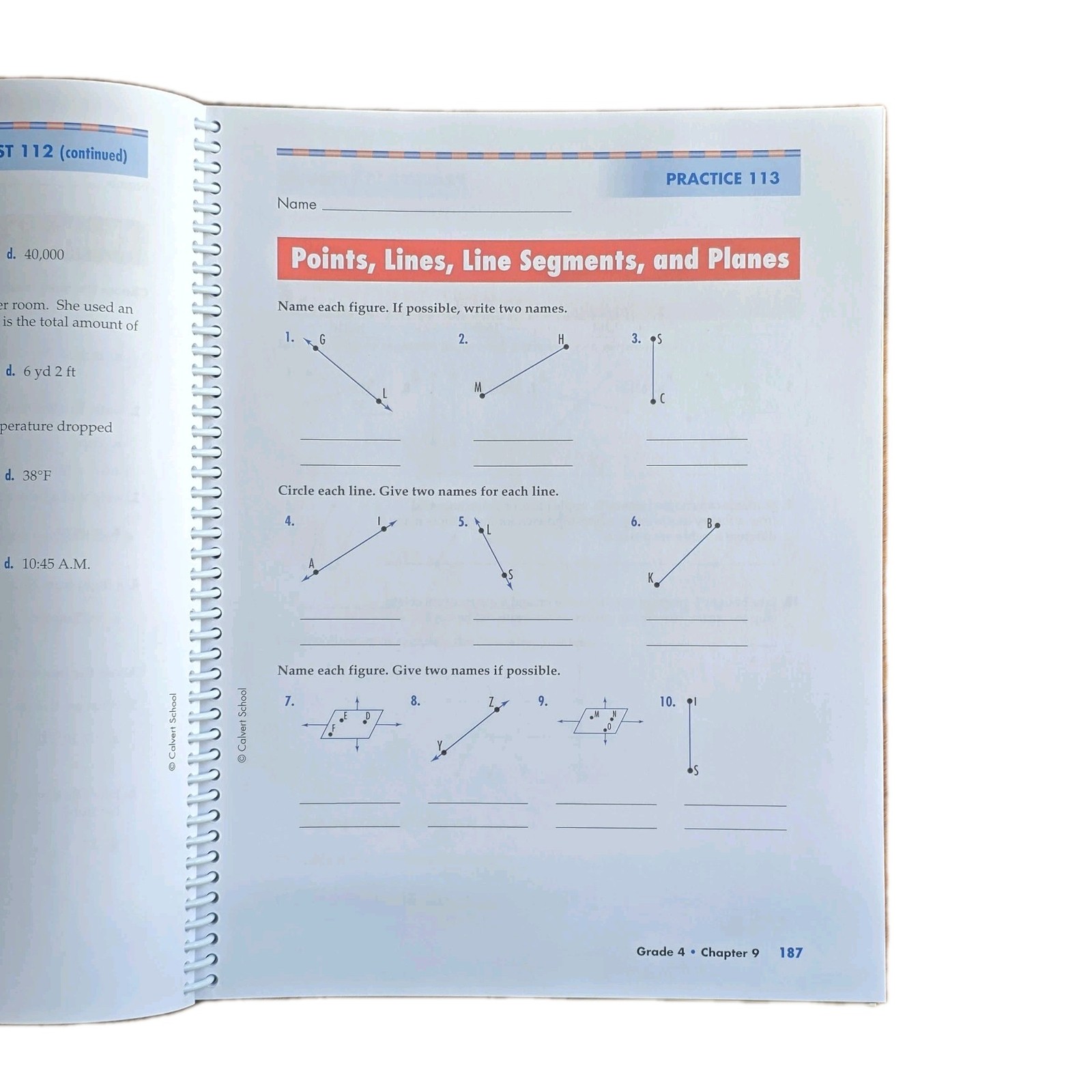 Homeschool Math 4th Grade Calvert School Textbook & Practice Enrichment Workbook